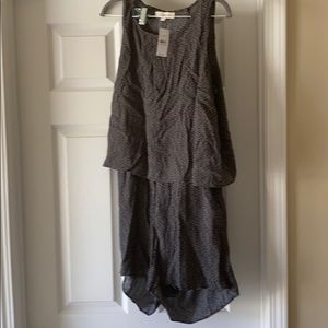 The loft Black and white polka dot romper